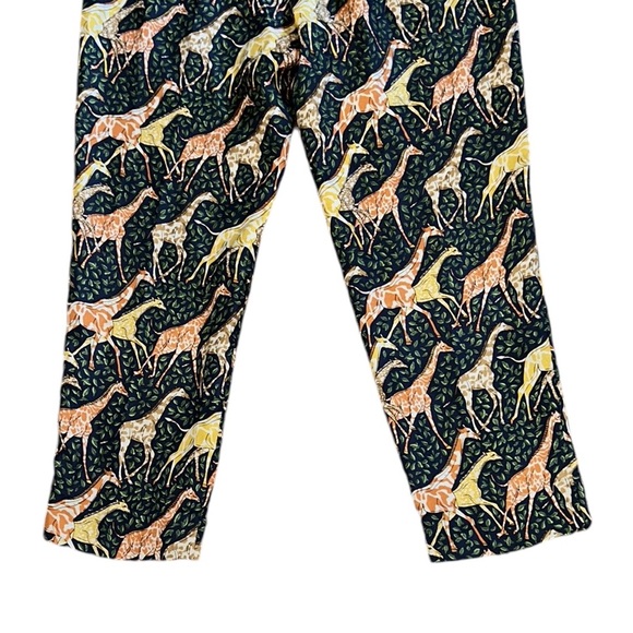 J. Crew Collection Pull-On Silk Twill Cropped Pants in Giraffes Print - 4 - Picture 12 of 16